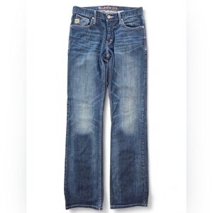 Cinch Ian Men’s Jeans 32x36 Relaxed Fit Bootcut Med Wash Denim Whiskered Blue